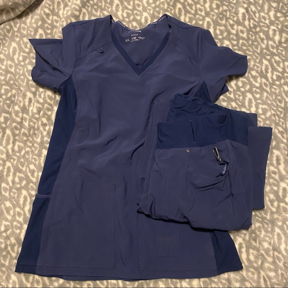 Navy Blue Womens Scrub Set